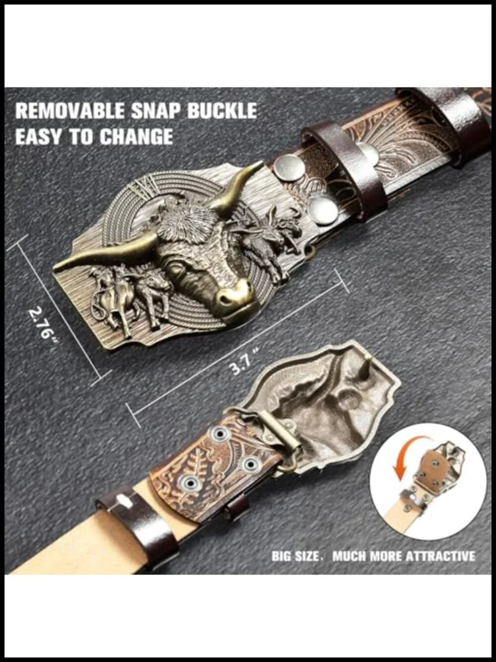 Cowboy Belt for Men 3.8